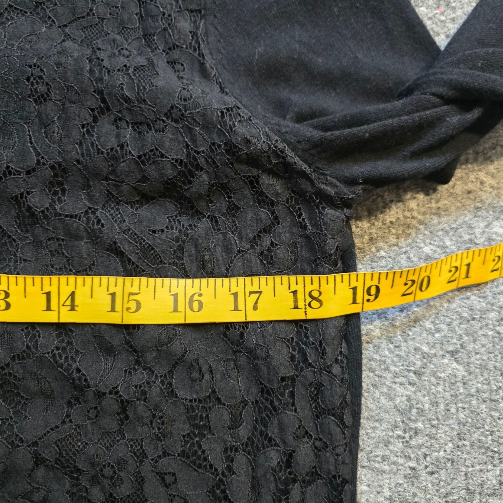 Talbots Talbots Cardigan Womens Large Black Lace Sweater Button Long Sleeve Layer Career Size L / US 10 / IT 46 - 5 Thumbnail