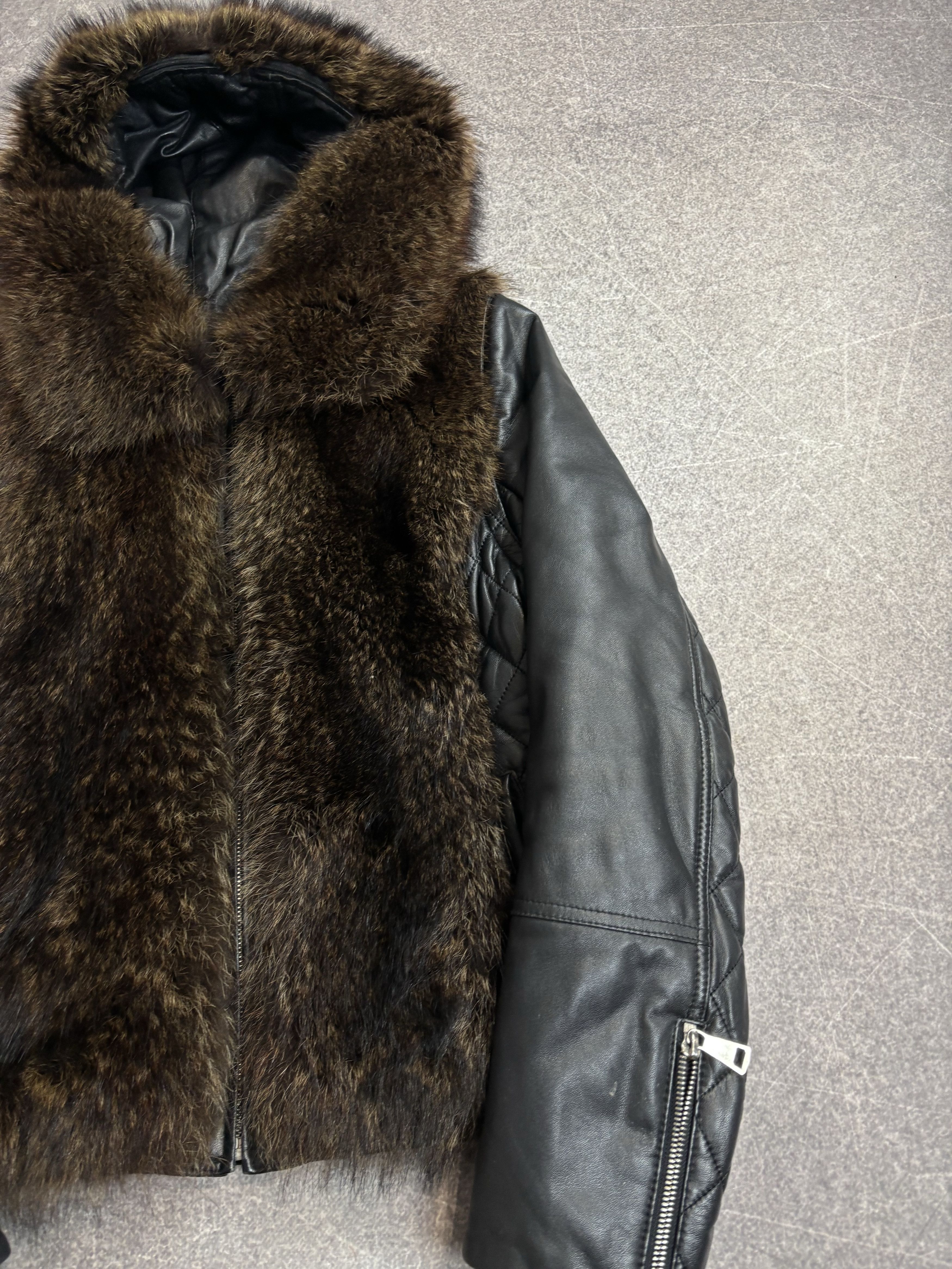 Yohji Yamamoto rare rick owens type cropped fur bomber leather jacket y2k Size US S / EU 44-46 / 1 - 6 Thumbnail