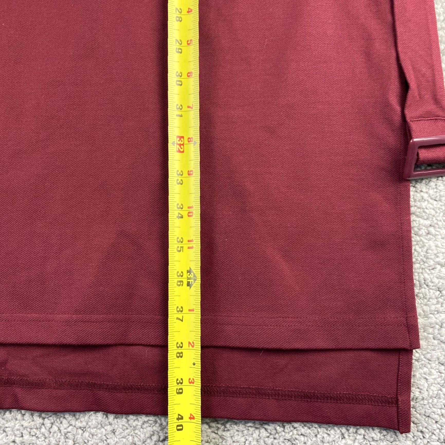 Vintage VINTAGE Caara Dress Large Short Sleeve Burgundy Casual Pullover Belted Womens Size 36" / US 14 / IT 50 - 7 Thumbnail