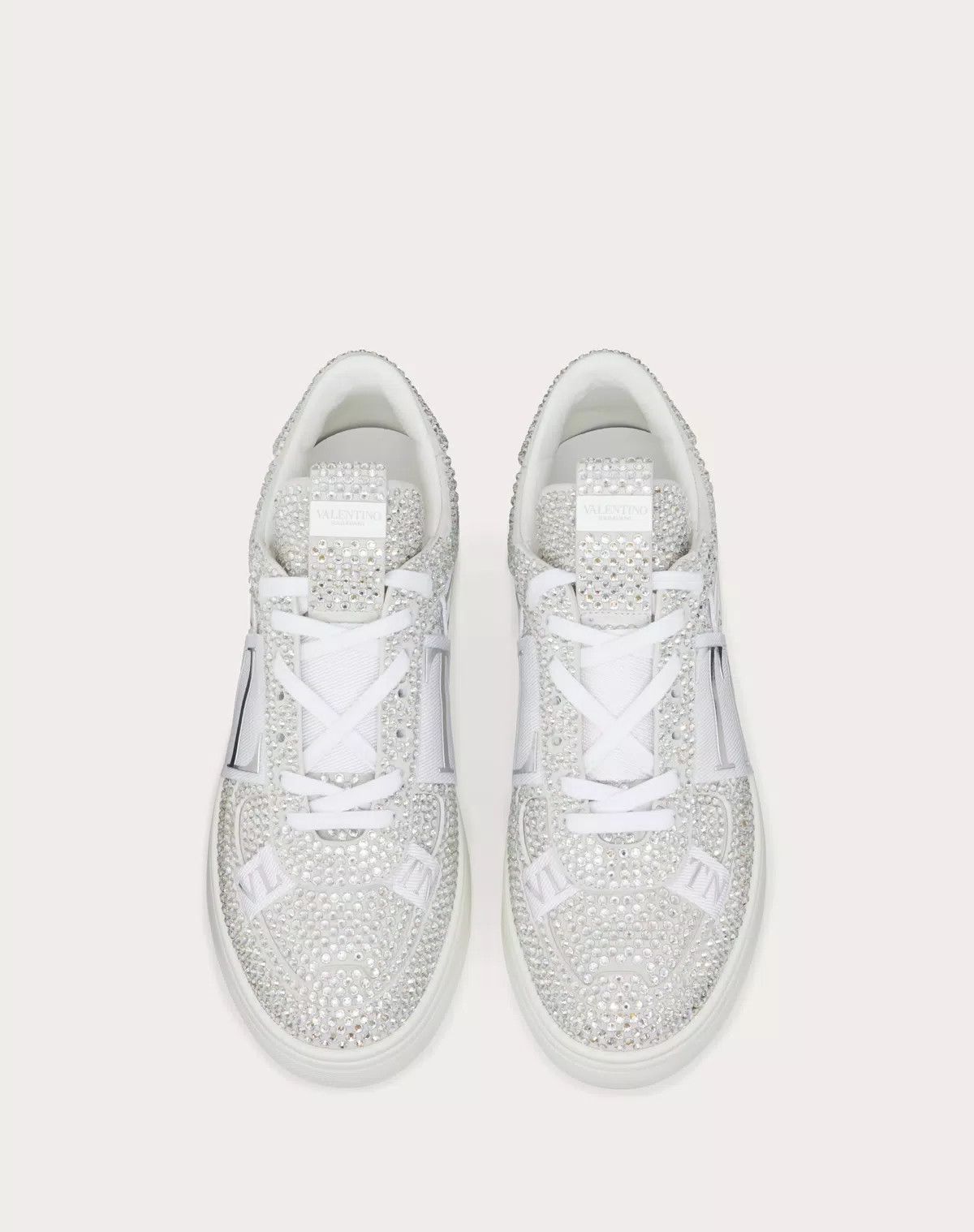 Valentino oc11z0625 Low-Top Clafskin Sneaker in Silver/White Size US 11 / EU 44 - 4 Thumbnail