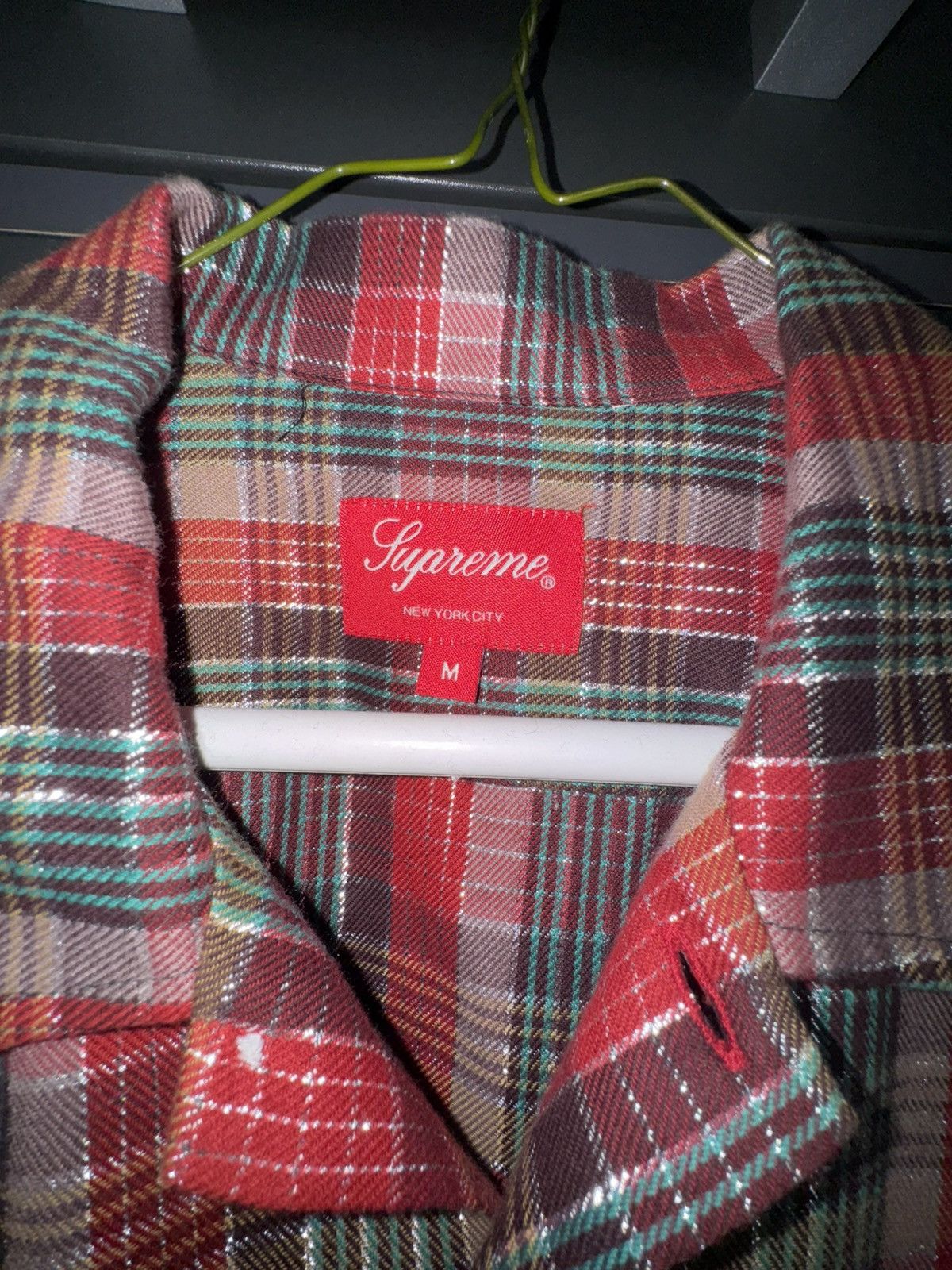 Supreme Supreme Metallic Plaid Shirt Size US M / EU 48-50 / 2 - 3 Thumbnail
