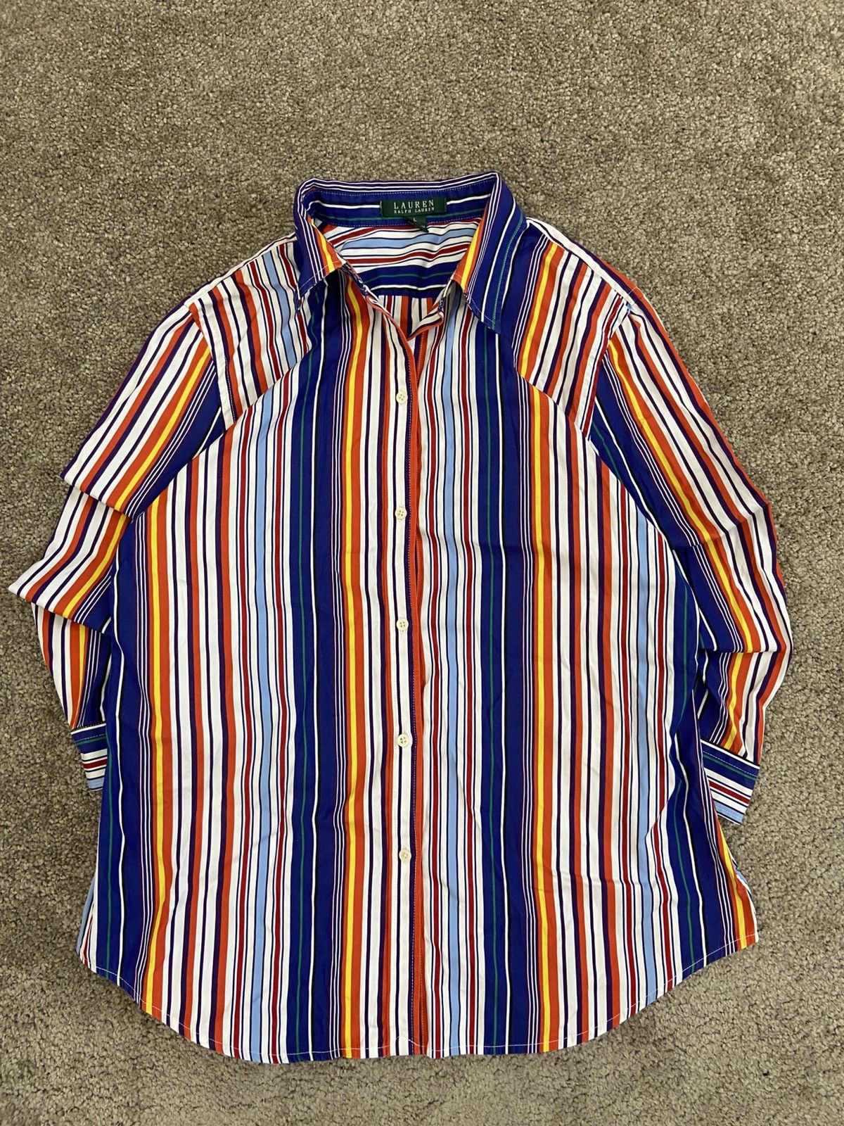 Ralph Lauren Ralph Lauren Multi Vibrant Stripe Cotton Shirt Top Size US L / EU 52-54 / 3 - 1 Thumbnail