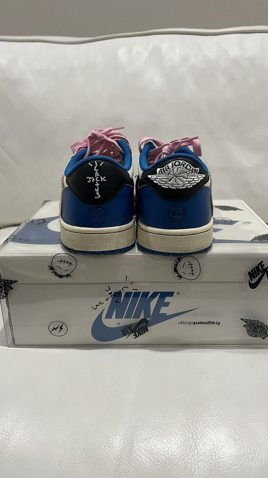 Nike × Travis Scott Fragment Design X Travis Scottx Air Jordan 1 Retro Low Size US 8.5 / EU 41-42 - 5 Thumbnail