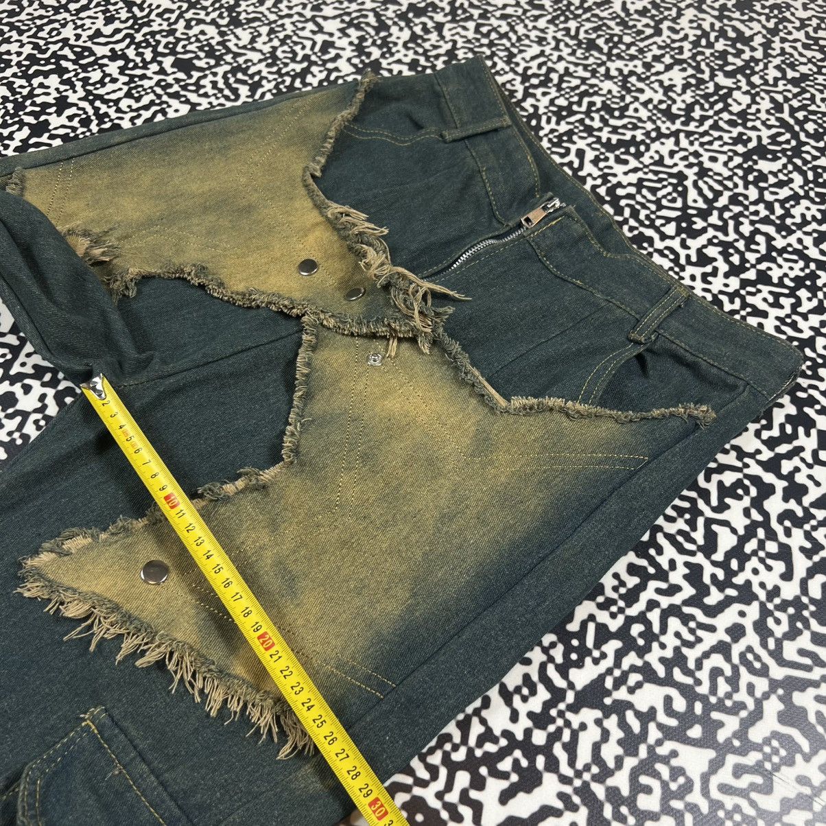 Japanese Brand Vintage Y2K Japanese Patchwork Star Logo Retro Style Jeans Size 29" - 20 Thumbnail