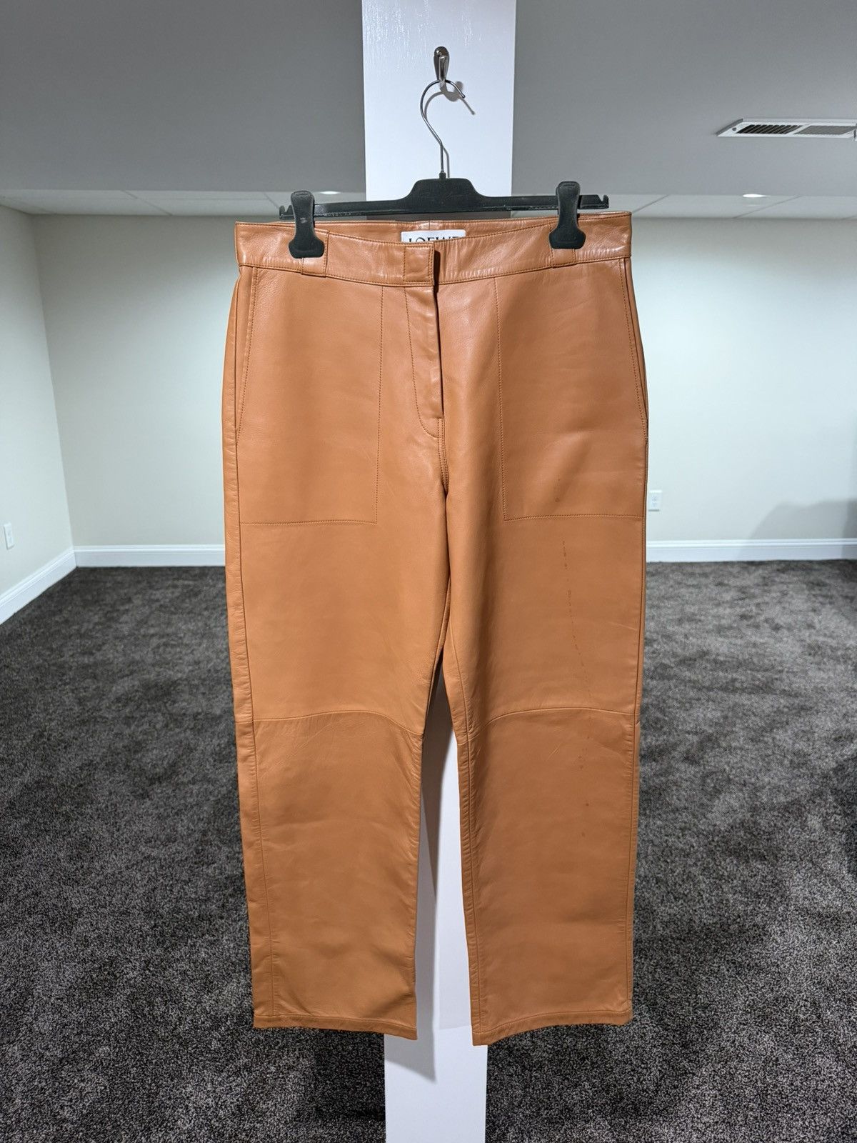 Loewe Loewe Pantalon Broncead Calfskin Leather Tan Trouser Pants Size US 33 - 19 Thumbnail