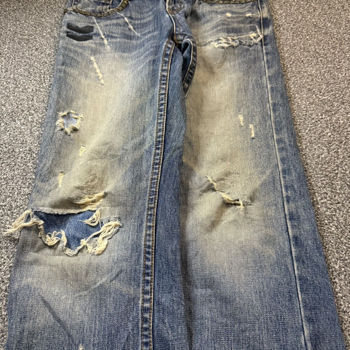 If Six Was Nine 🇯🇵🔥 Japanese Seditionaries LGB Ripped Paint Denim Size US 30 / EU 46 - 6 Thumbnail