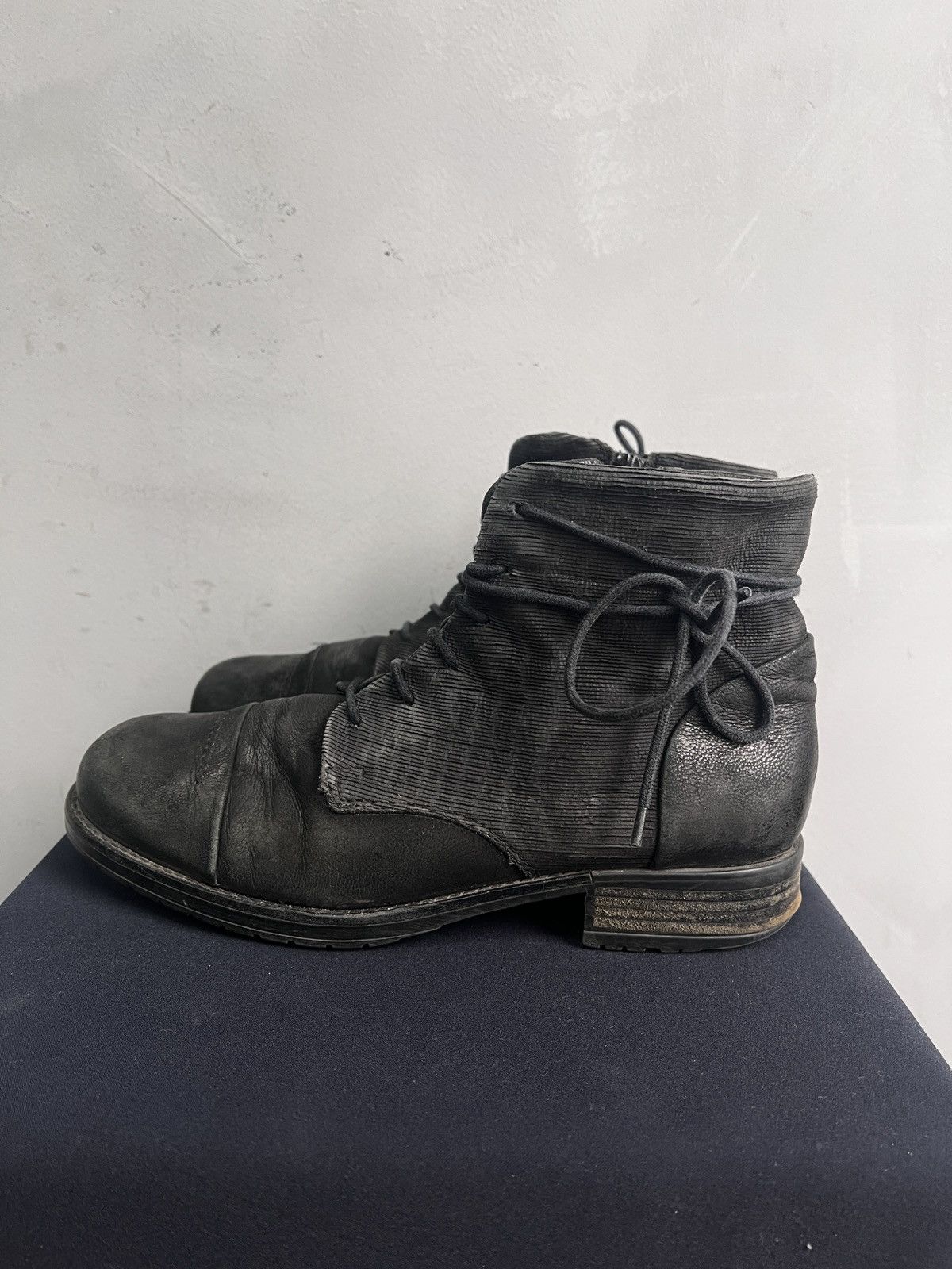 MoMA Dirk Bikkembergs style leather ankle moto boots hype 90s Size US 8 / EU 41 - 6 Thumbnail