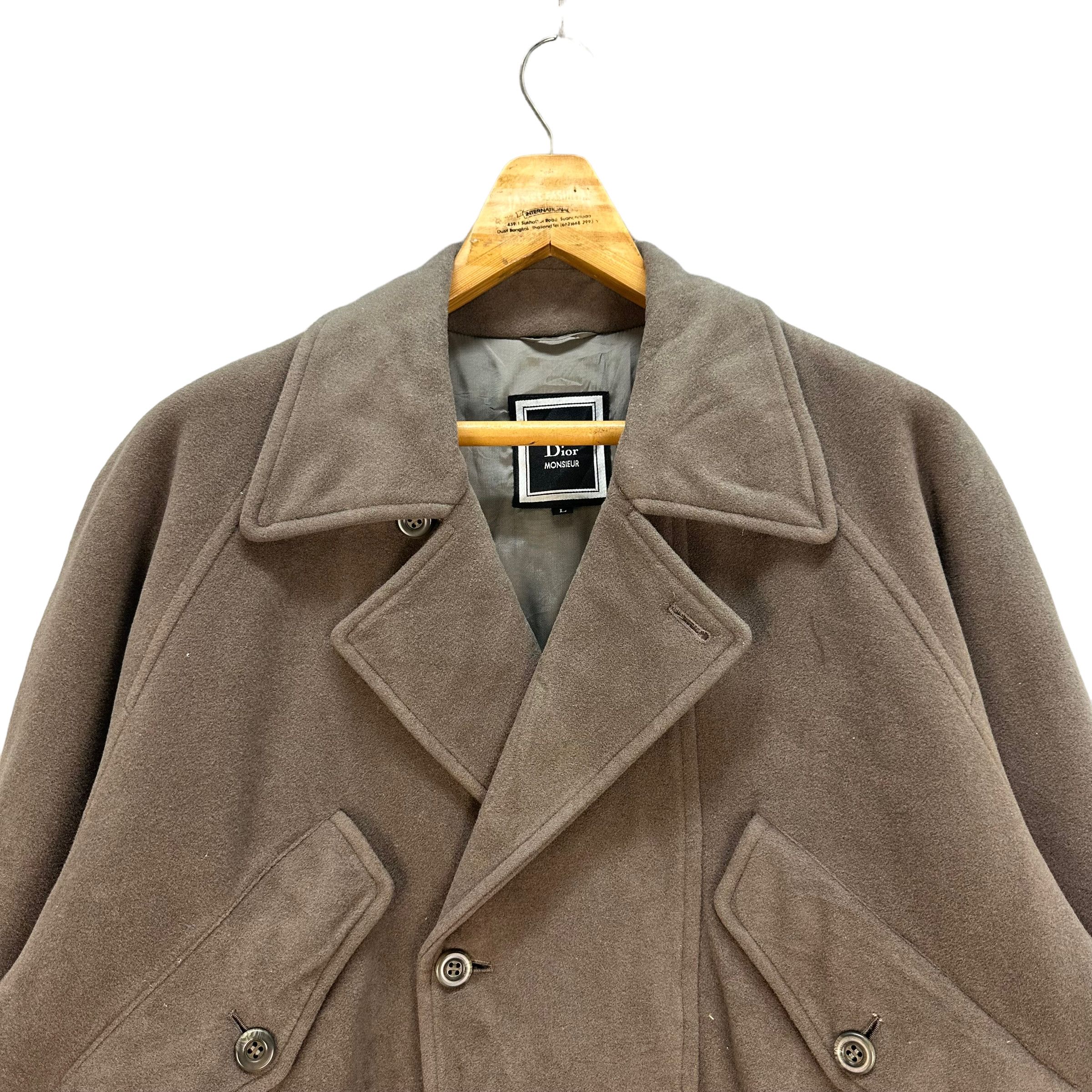 Christian Dior Monsieur CHRISTIAN DIOR WOOL DOUBLE COLLAR JACKET #7832-180 Size US L / EU 52-54 / 3 - 2 Thumbnail