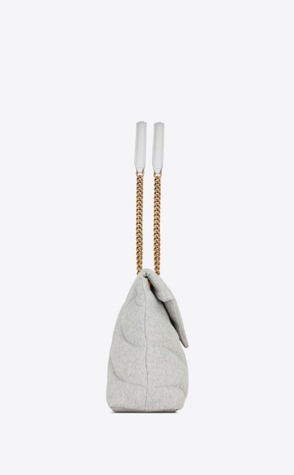 Saint Laurent Paris o1b1hav110724 Size: OS / Puffer Medium Chain Jersey Bag Grey Size ONE SIZE - 3 Thumbnail