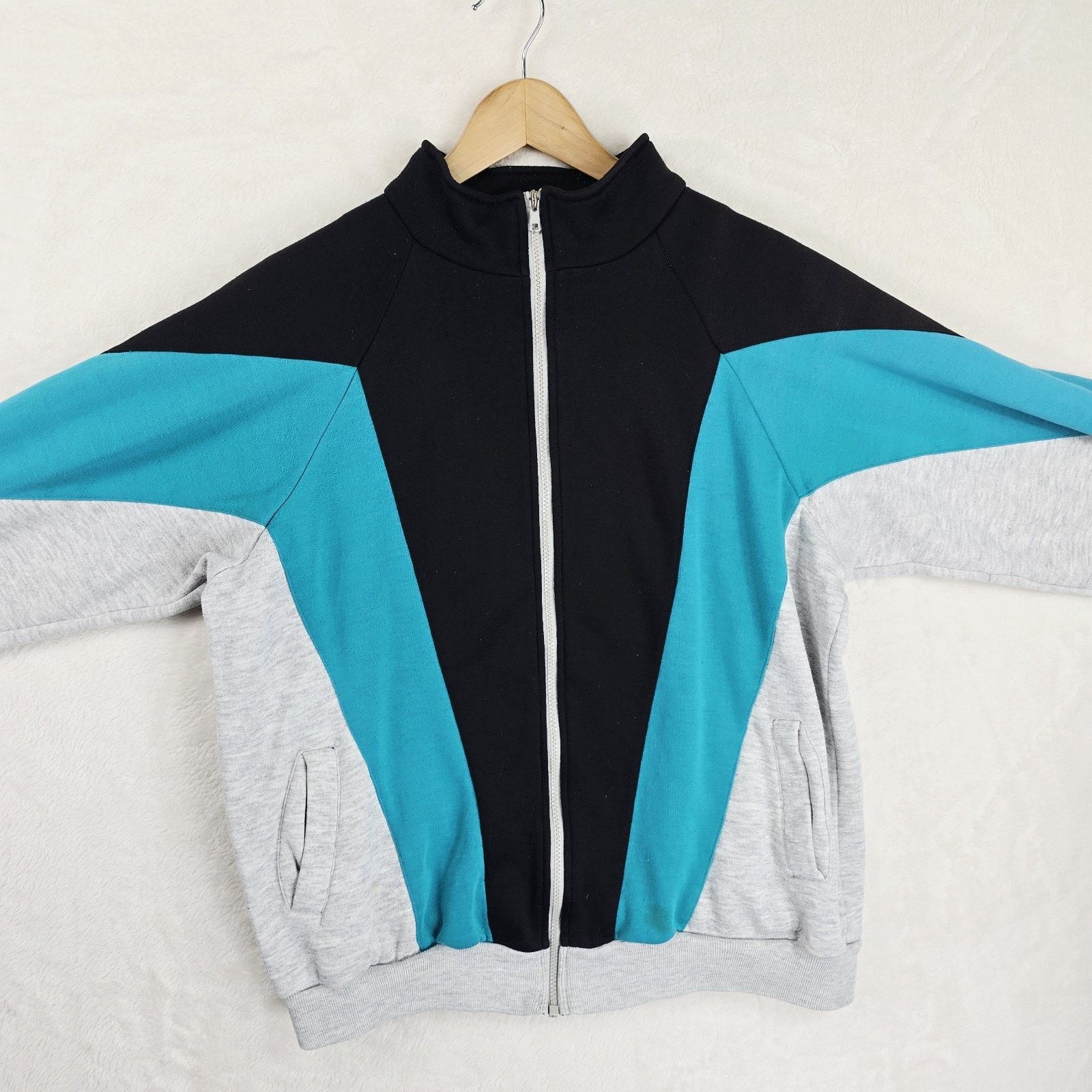 Other Vintage Track Jacket Mens Large Zip Up Sweatshirt Gray Black Size US L / EU 52-54 / 3 - 4 Thumbnail