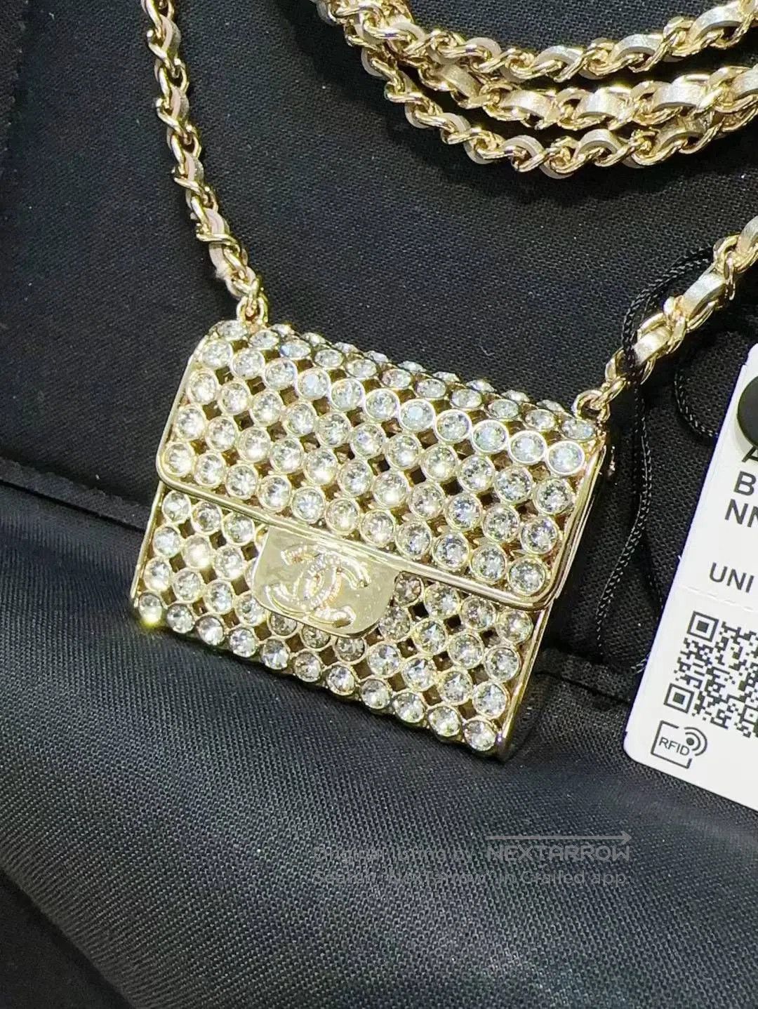 Chanel Chanel 23S Gold Diamond Bag Pendant Necklace. Size ONE SIZE - 5 Thumbnail