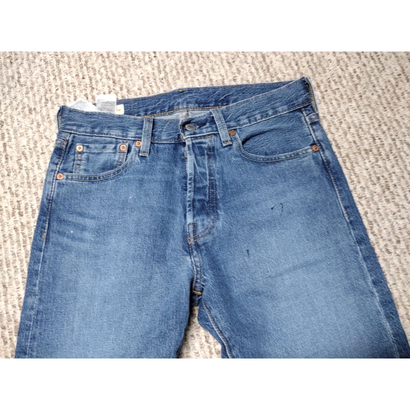 Levi's VINTAGE Levi's 501 Jeans Pants Grunge Denim 29x30 Blue Mens Regular Jeans Size US 29 - 3 Thumbnail
