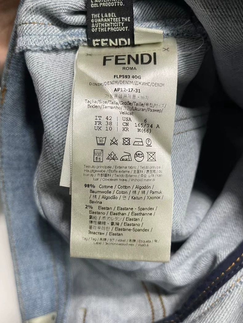 Fendi Fendi Decorative Denim Pants with Artistry Size 28" / US 6 / IT 42 - 8 Thumbnail