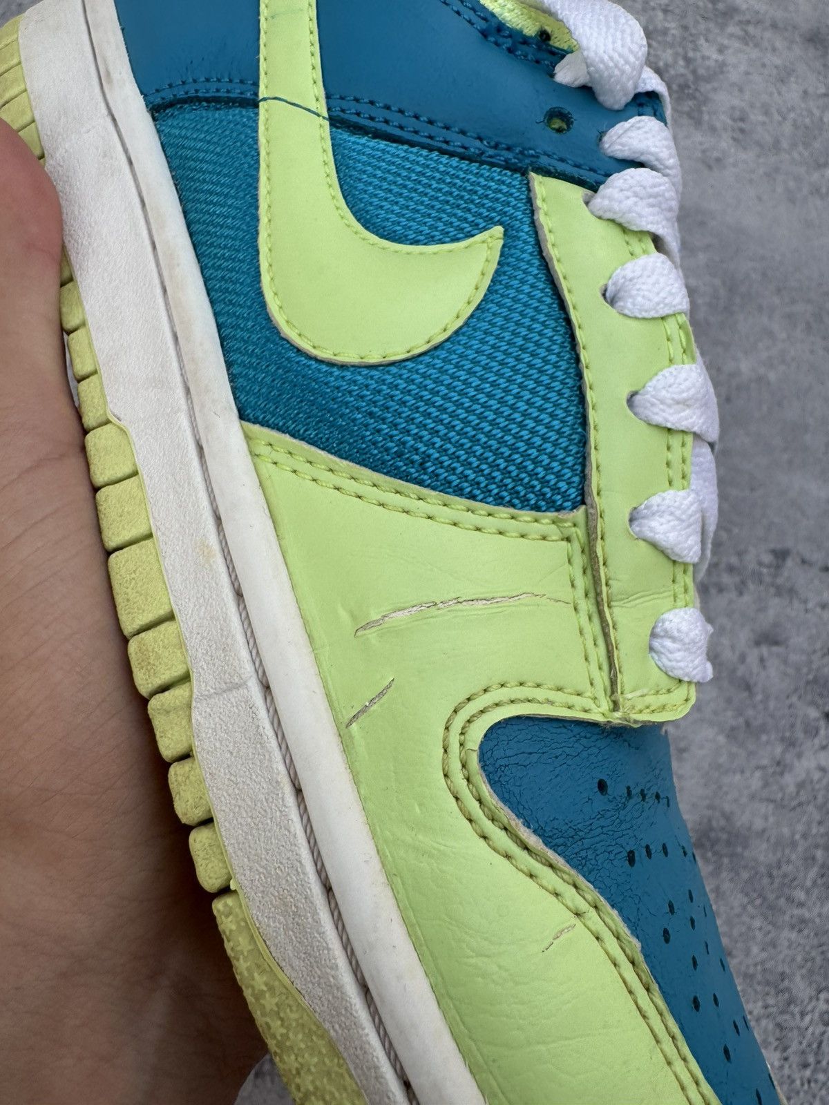 Nike × Vintage Sneakers Nike Dunk Low Turquoise Lime 2008 Size US 8.5 / IT 38.5 - 7 Thumbnail