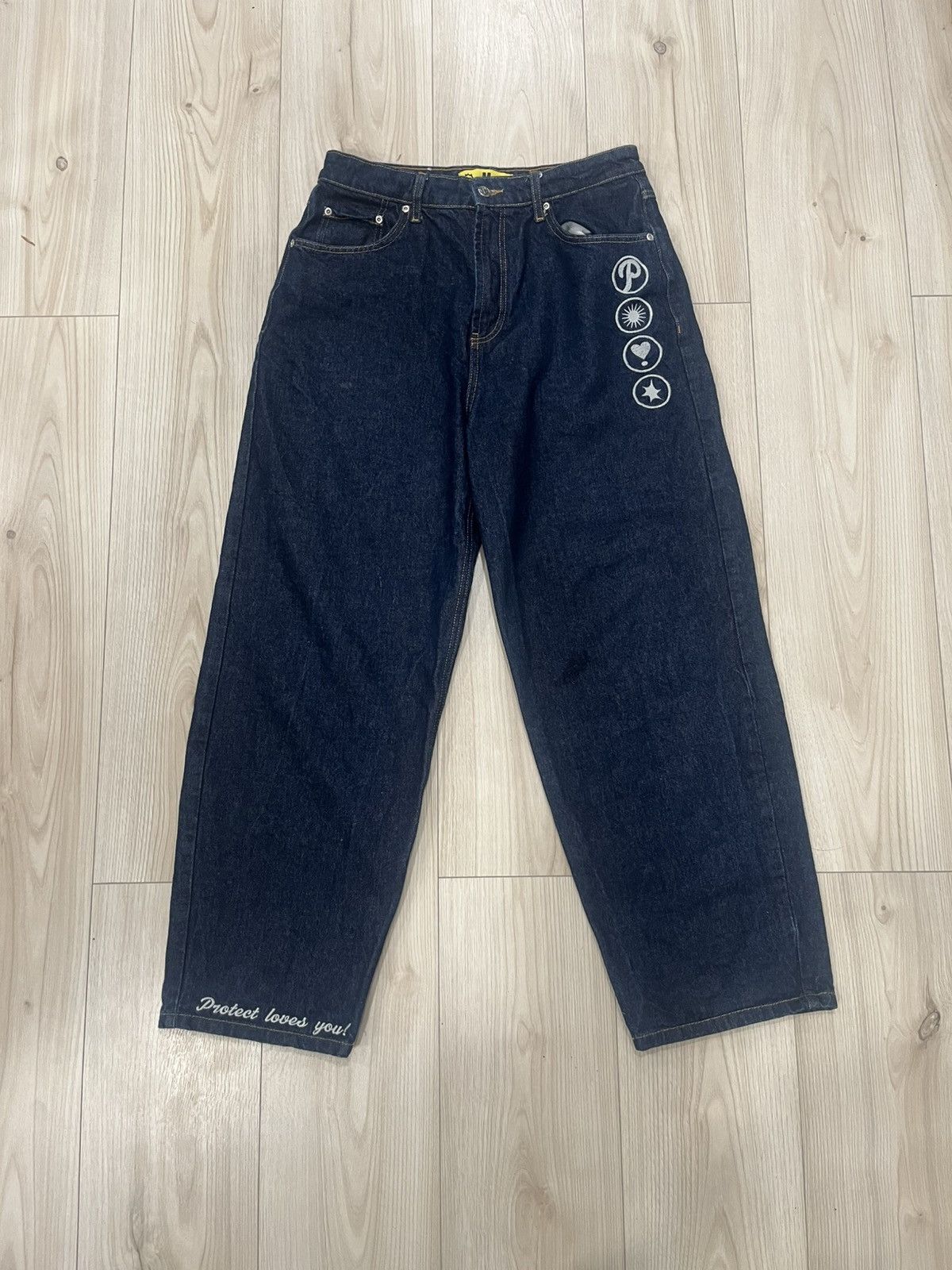 Japanese Brand × Vintage Protect London baggy Denim size Medium Size US 30 / EU 46 - 1 Thumbnail