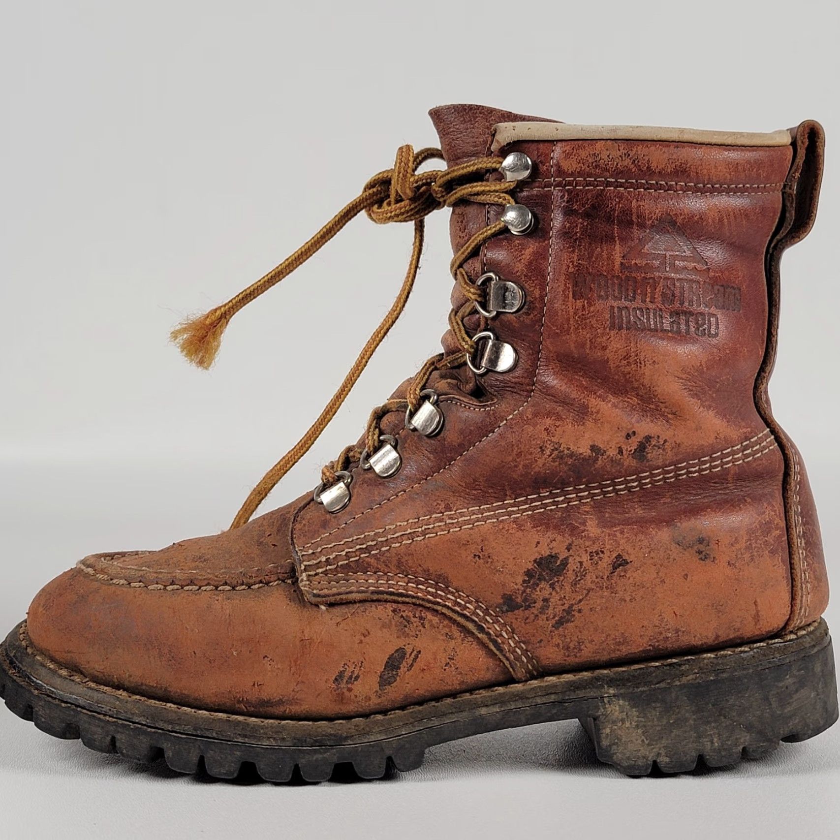 Vintage VINTAGE Wood Stream Boots Men Brown Leather Workwear Grunge Size 6.5 N Boots Size US 7 / EU 40 - 7 Thumbnail