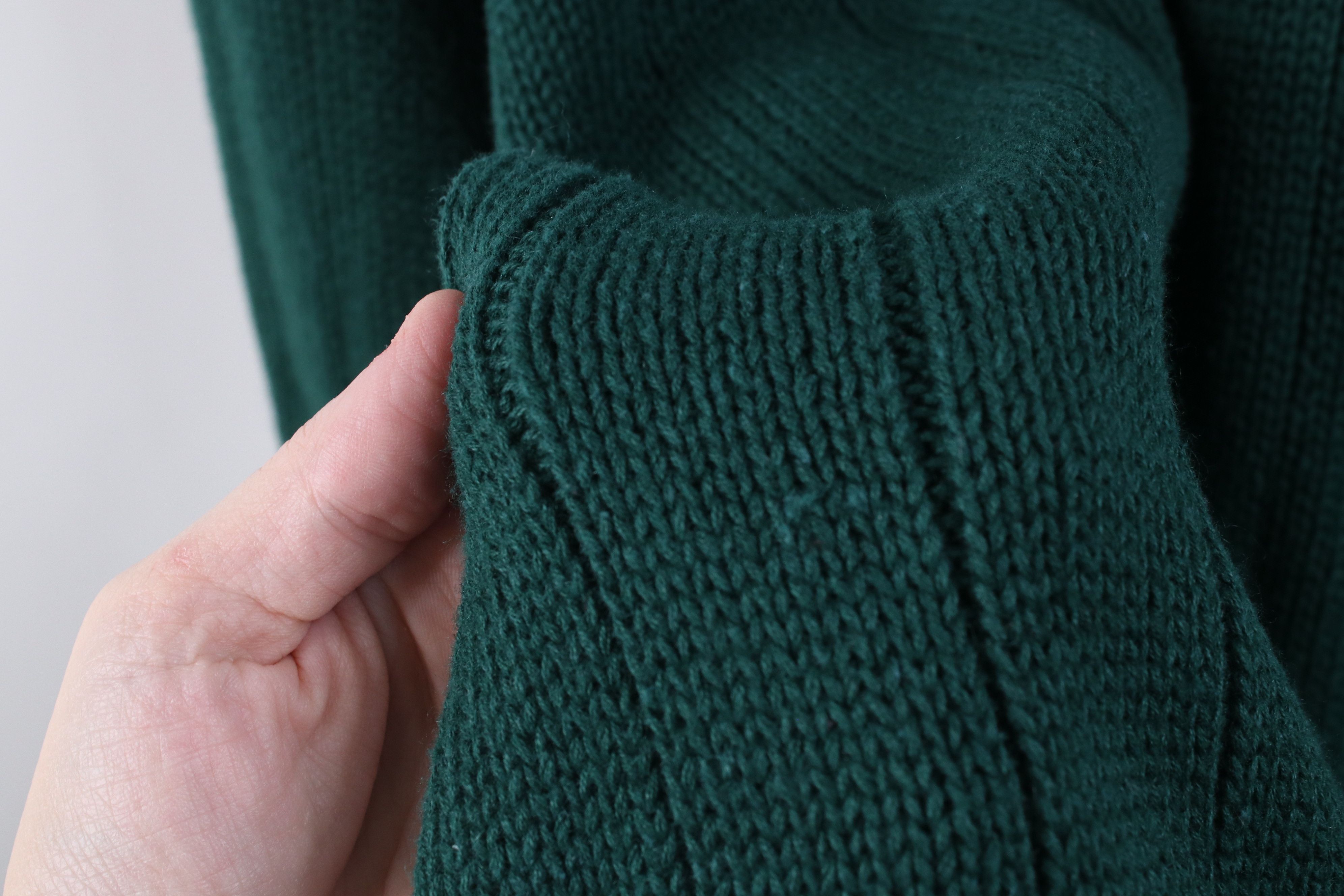 Vintage Vintage 90s Streetwear Ribbed Cable Knit Cardigan Sweater Size US L / EU 52-54 / 3 - 7 Thumbnail