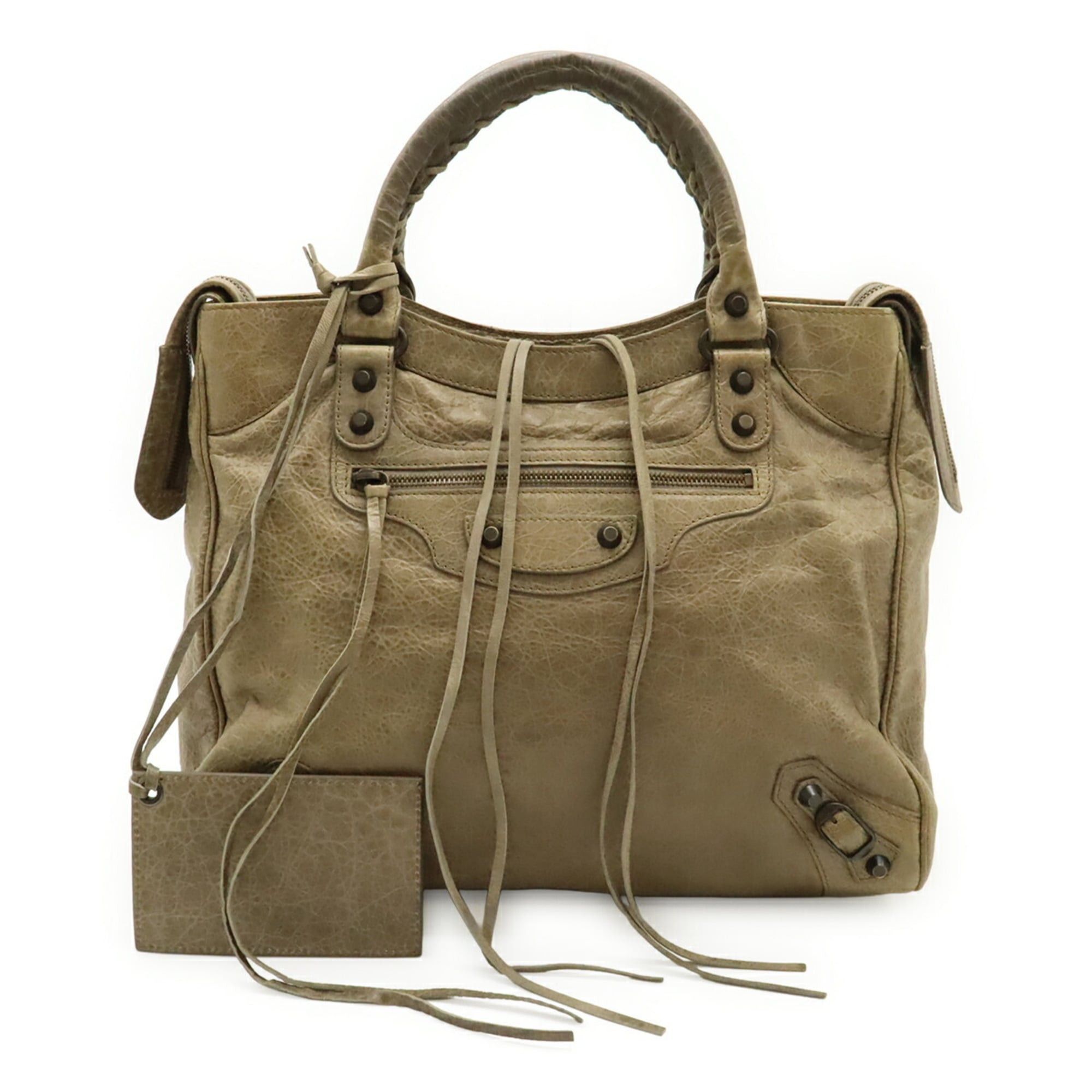 Balenciaga BALENCIAGA Classic Velo Tote Bag Handbag Leather Beige Shoulder 235216 Size ONE SIZE - 1 Thumbnail