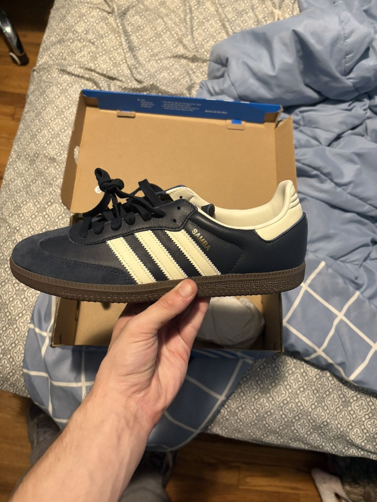 Adidas Sambas (Navy) Size US 9.5 / EU 42-43 - 3 Thumbnail