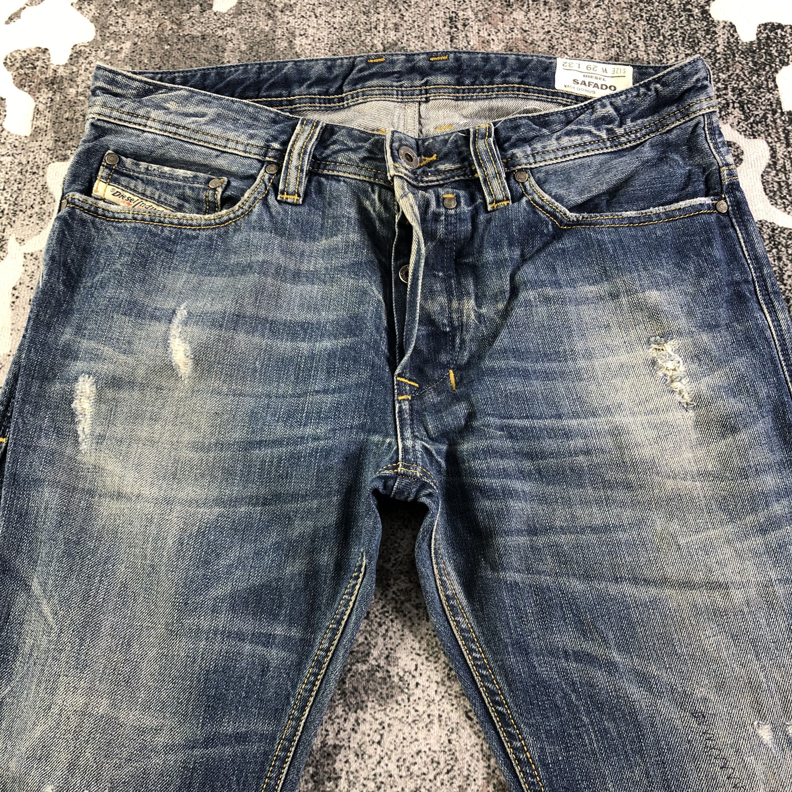Diesel Diesel Safado Jeans Ripped Denim KJ2407 Size US 29 - 3 Thumbnail