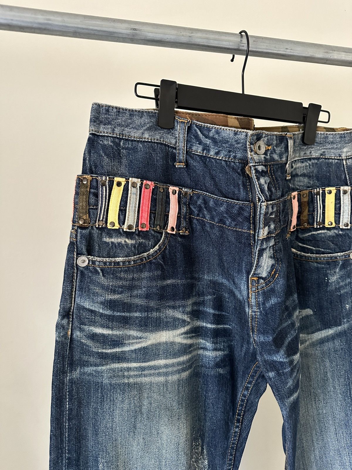 Japanese Brand 2000s Jackrose Double waist jeans Size US 32 / EU 48 - 3 Thumbnail
