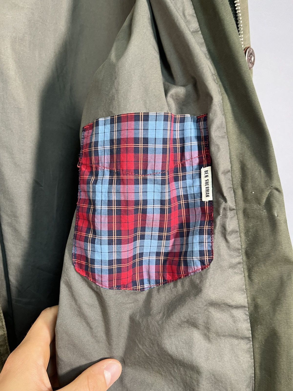 Ben Sherman × Vintage Ben Sherman Faded Bomber Military Style Jacket Size US L / EU 52-54 / 3 - 3 Thumbnail