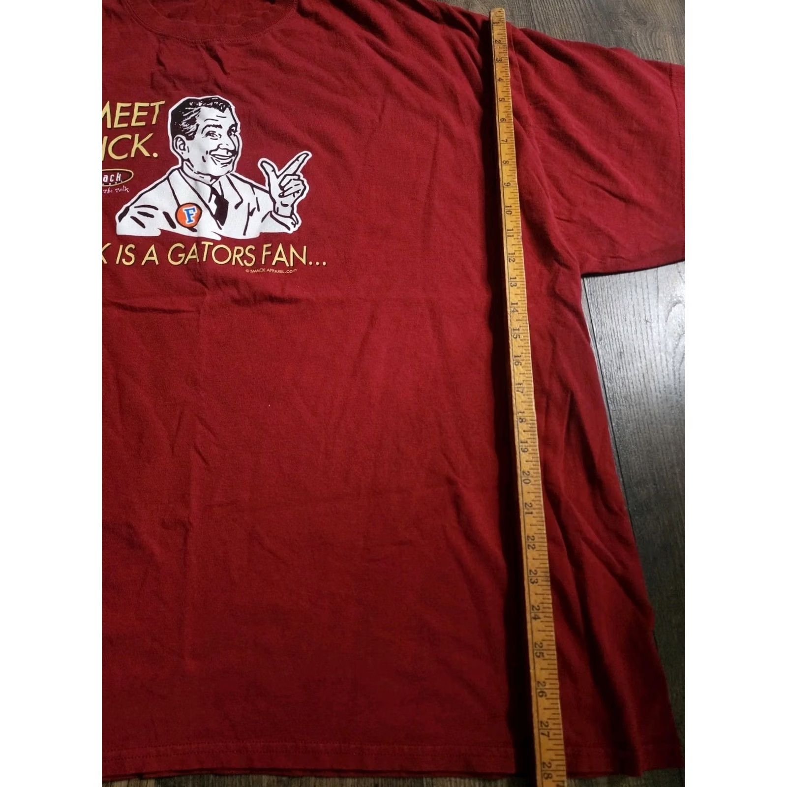 Vintage Smack Apparel Mens T-Shirt 4XL Football Red Double-Sided Crew Neck Short Sleeve Georgia Florida Seminoles Gators Mens Size US XXL / EU 58 / 5 - 4 Thumbnail