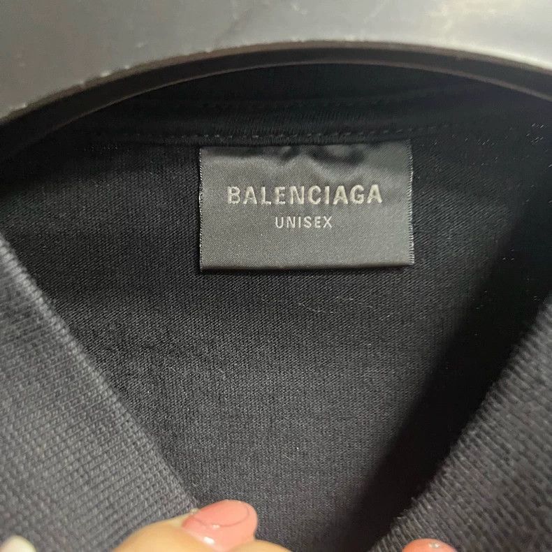 Balenciaga Balenciaga Black Logo Print Short Sleeve T-Shirt-2506 Size US M / EU 48-50 / 2 - 2 Thumbnail
