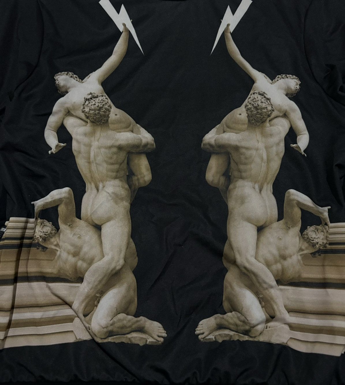 Neil Barrett Neil Barett Renaissance Marble Printed Sweatahirt Size US XS / EU 42 / 0 - 2 Thumbnail