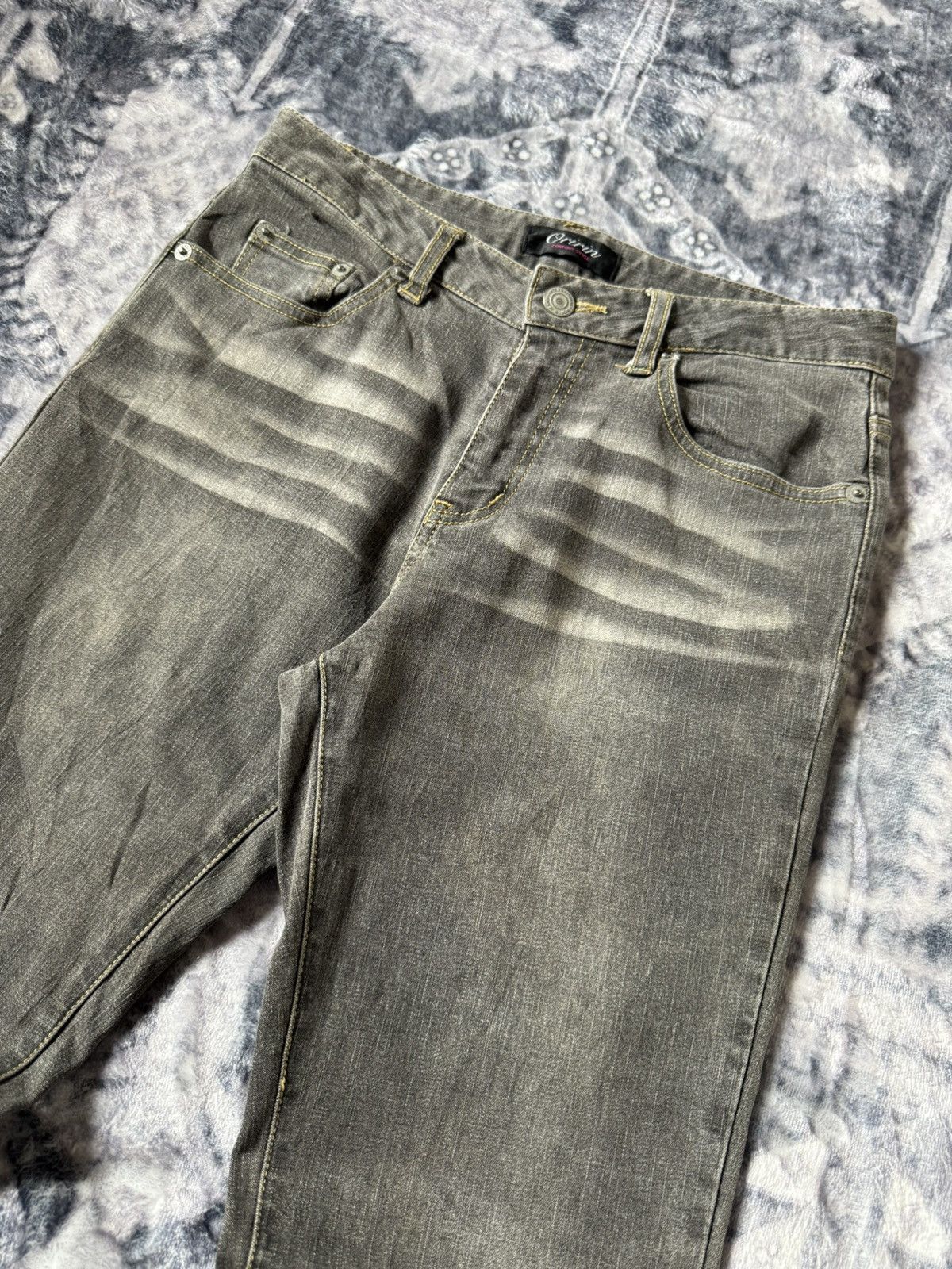 Le Grande Bleu (L.G.B.) Oririn Japan Claw Mark Flared Denim Pants Size US 27 - 5 Thumbnail
