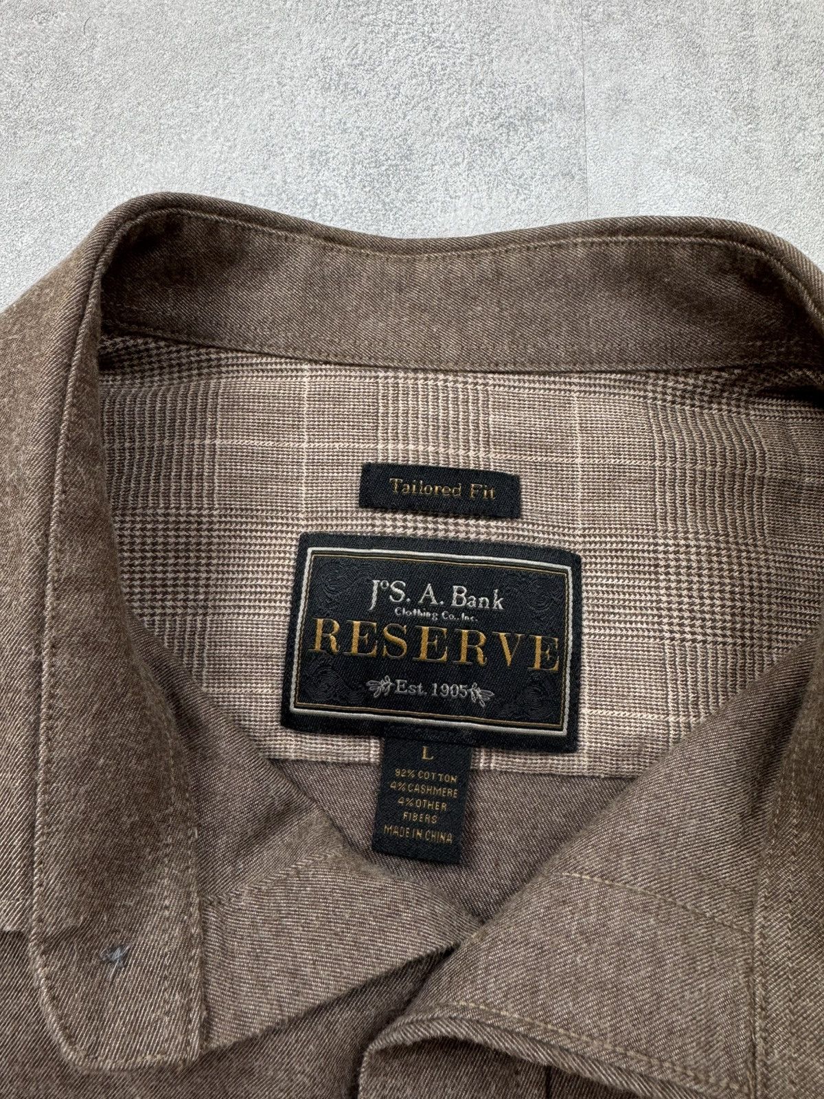 Designer × Jos. A. Bank Jos. A. Bank RESERVE Button Up Shirt cotton/cashmere Size US L / EU 52-54 / 3 - 4 Thumbnail