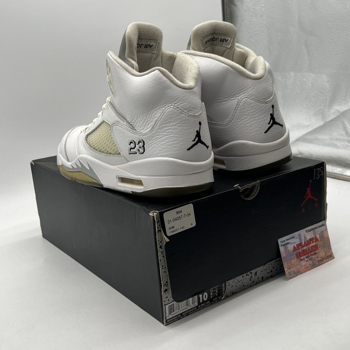 Jordan Brand Air Jordan 5 metallic white Size US 10 / EU 43 - 4 Thumbnail