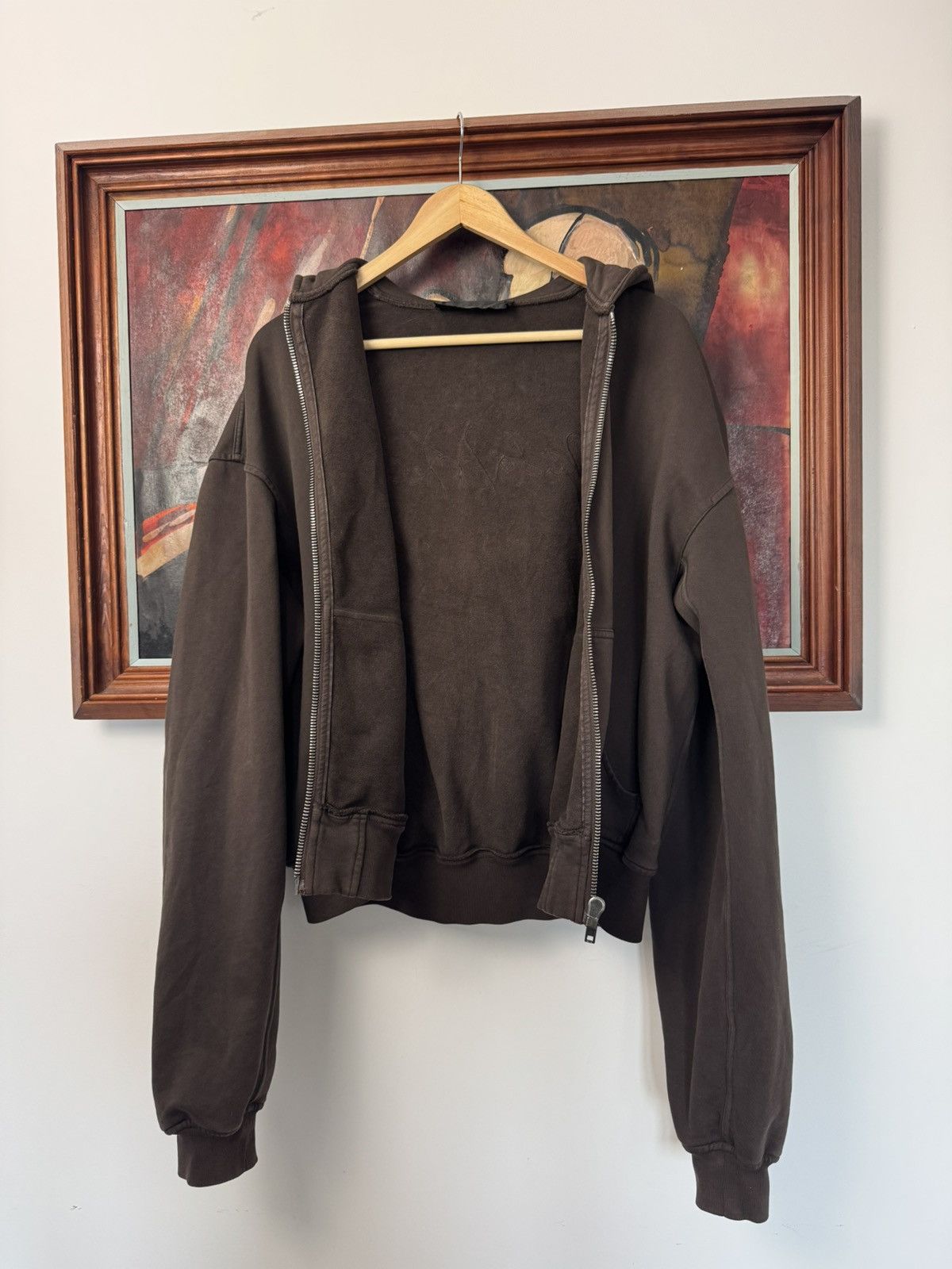 Haider Ackermann Haider Ackermann Oversized Zip Hoodie Washed Brown Rare Size US S / EU 44-46 / 1 - 3 Thumbnail