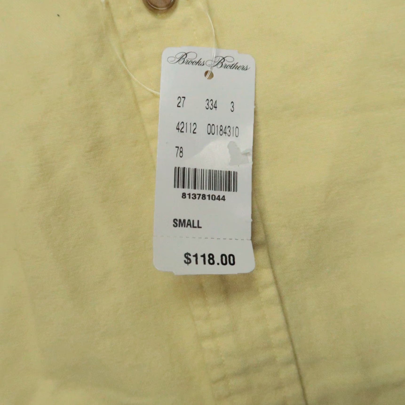 Brooks Brothers Brooks Brothers Shirt Mens Small Yellow Regent Fit Chamois Button Long Sleeve Size US S / EU 44-46 / 1 - 4 Thumbnail