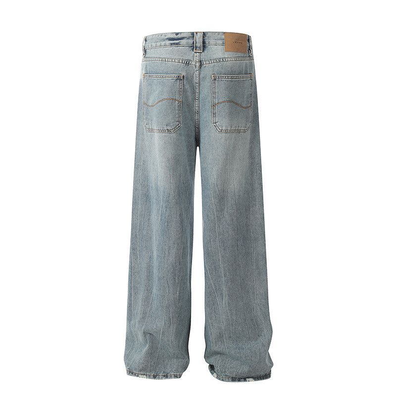 Japanese Brand Men's American High-Street Washed "Clean Fit" Jeans Size US 32 / EU 48 - 2 Thumbnail