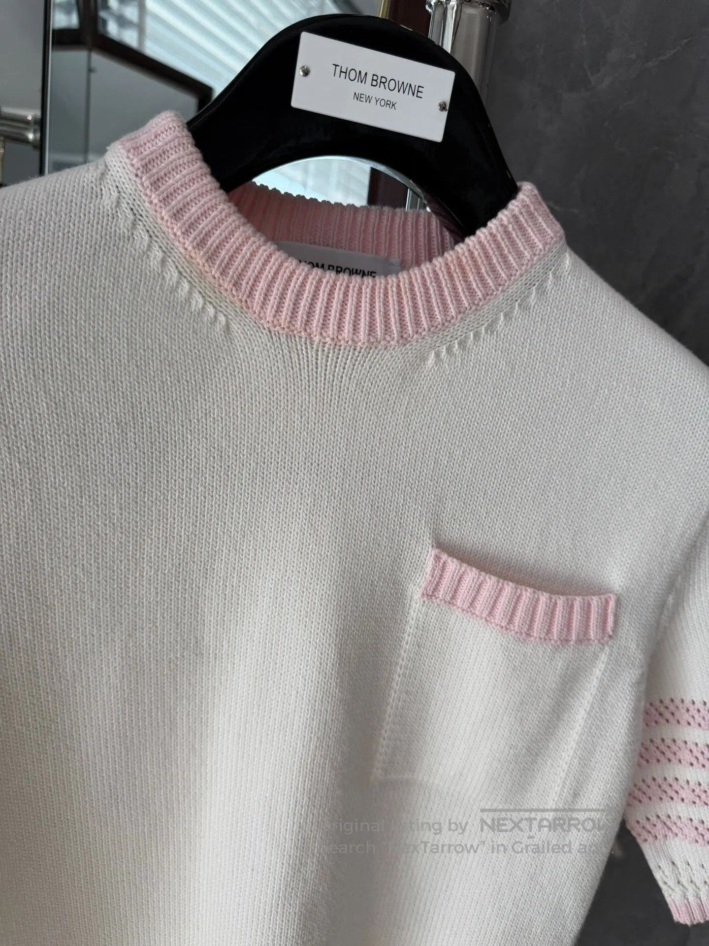 Thom Browne thom browne white knitted short sleeve top. Size US S / EU 44-46 / 1 - 5 Thumbnail