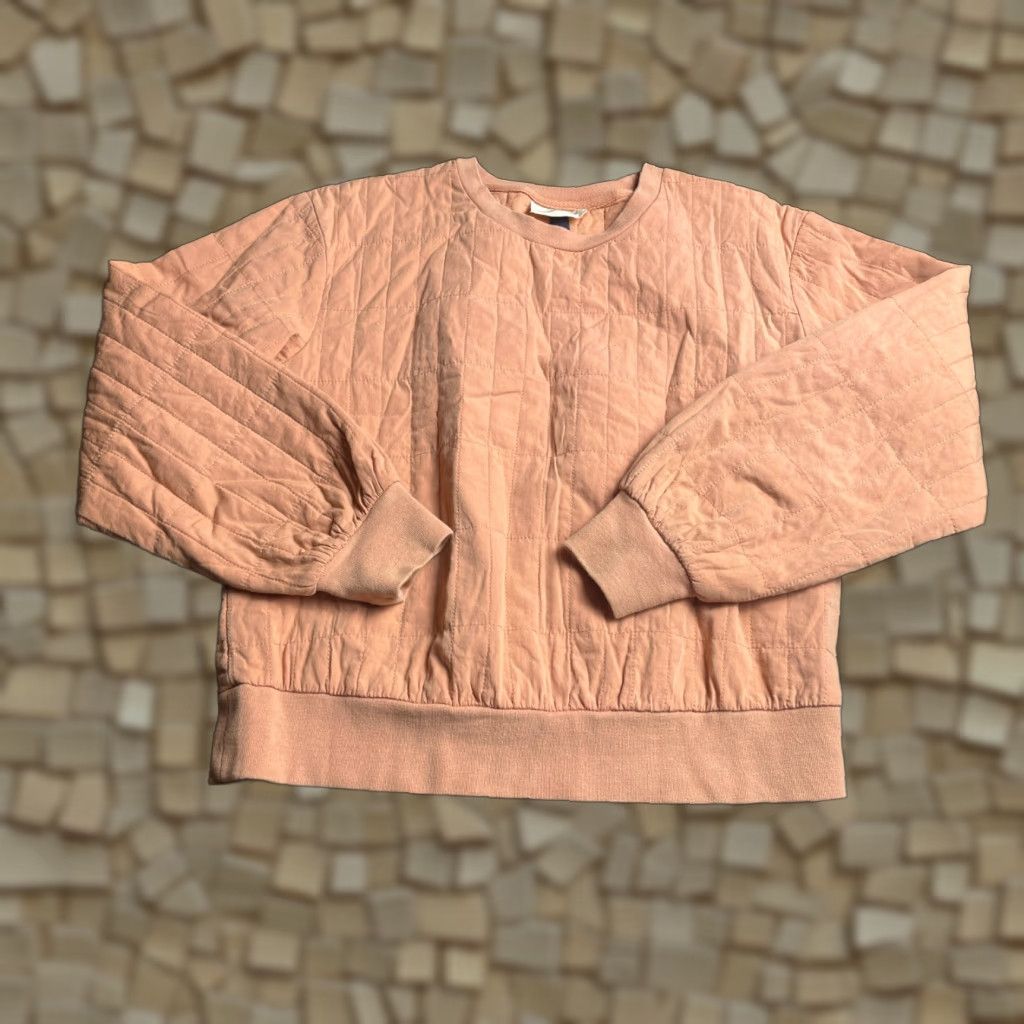 Vintage Universal Thread Sweater Women's Size XS Peach Quilted Pullover Size XS / US 0-2 / IT 36-38 - 1 Thumbnail