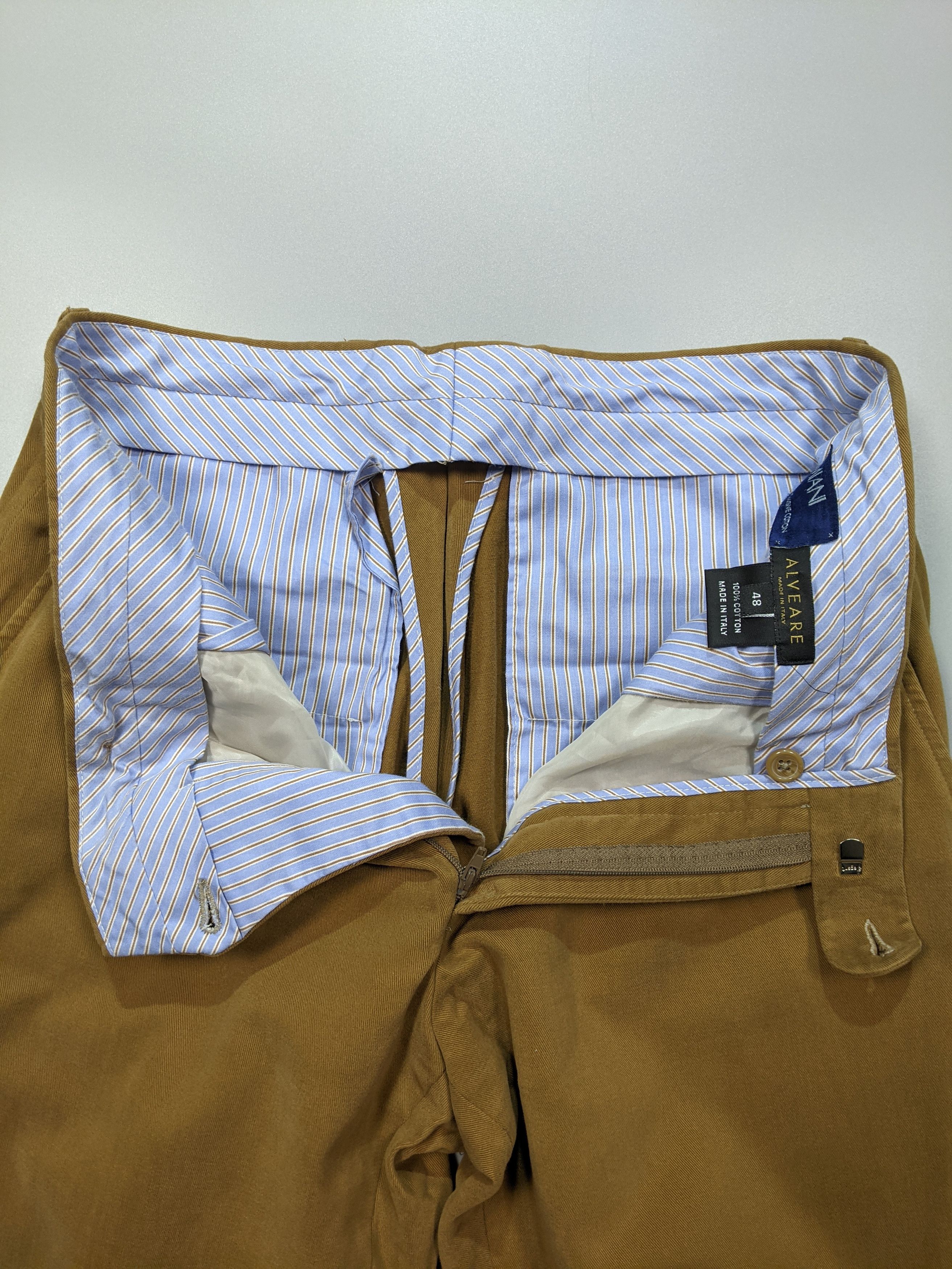 Japanese Brand ALVEARE Men's Brown Dress PANTS W32 L33 Made in Italy Size US 32 / EU 48 - 8 Thumbnail