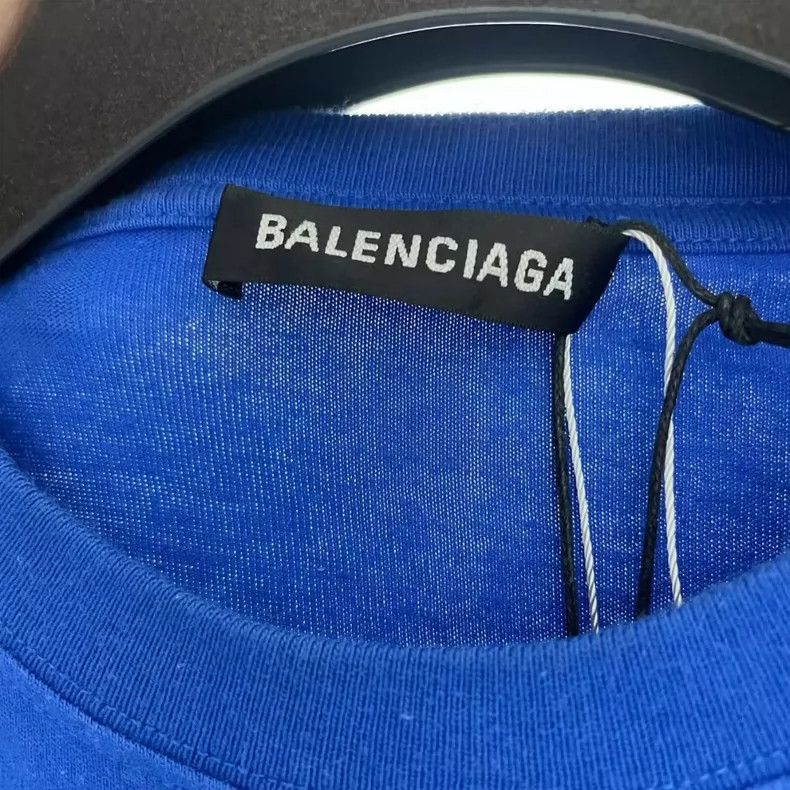 Balenciaga Balenciaga Blue Delete Key Short Sleeves Size US S / EU 44-46 / 1 - 3 Thumbnail