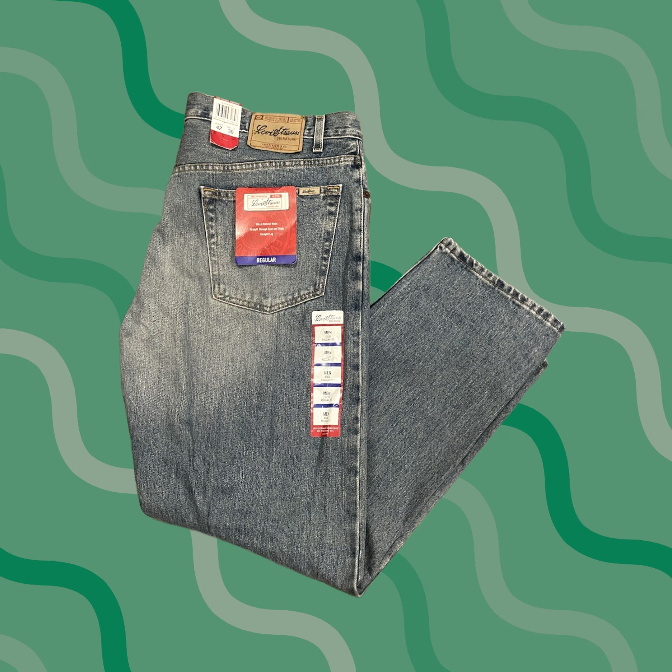 Levi's VINTAGE Levi's Jeans Relaxed Fit 42x30 5-Pocket Denim Blue Signature Stone Wash Mens Jeans Size US 42 / EU 58 - 1 Thumbnail