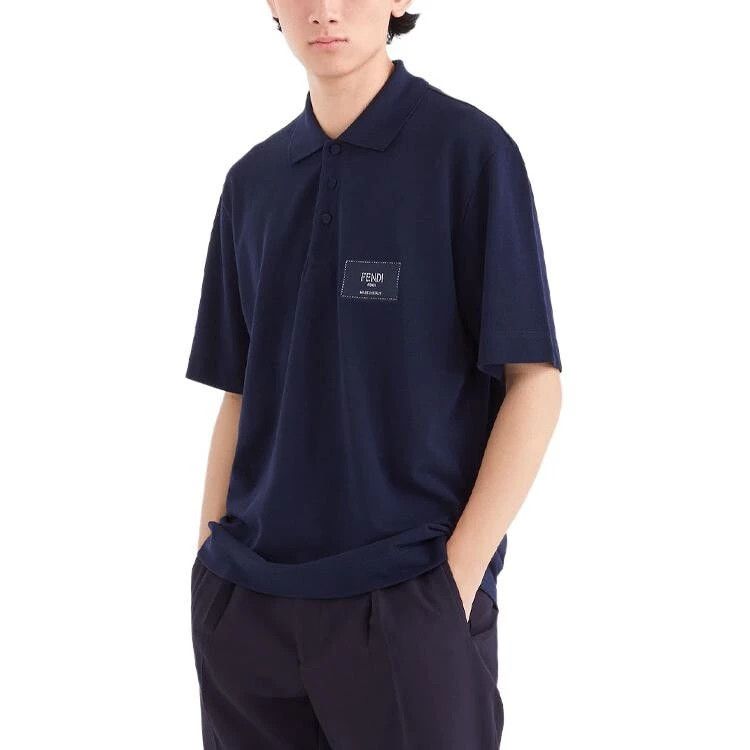 Fendi o1w1db10325 FY1131 Polo Shirt in Navy Blue Size US M / EU 48-50 / 2 - 3 Thumbnail