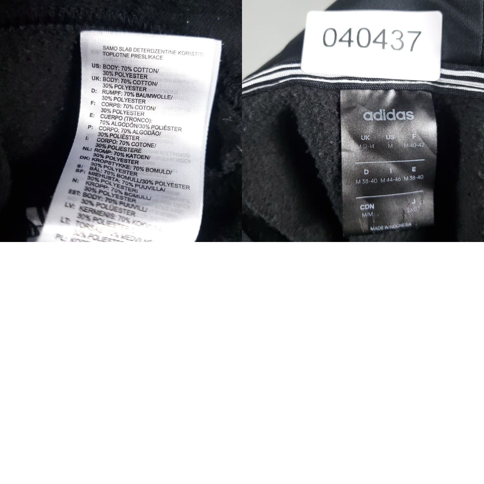 Adidas Adidas Hoodie Womens Medium Black Pullover Sweatshirt Size M / US 6-8 / IT 42-44 - 8 Thumbnail
