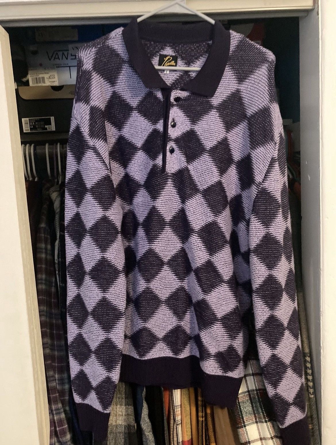 Needles Needles checkered polo sweater Size US L / EU 52-54 / 3 - 1 Thumbnail