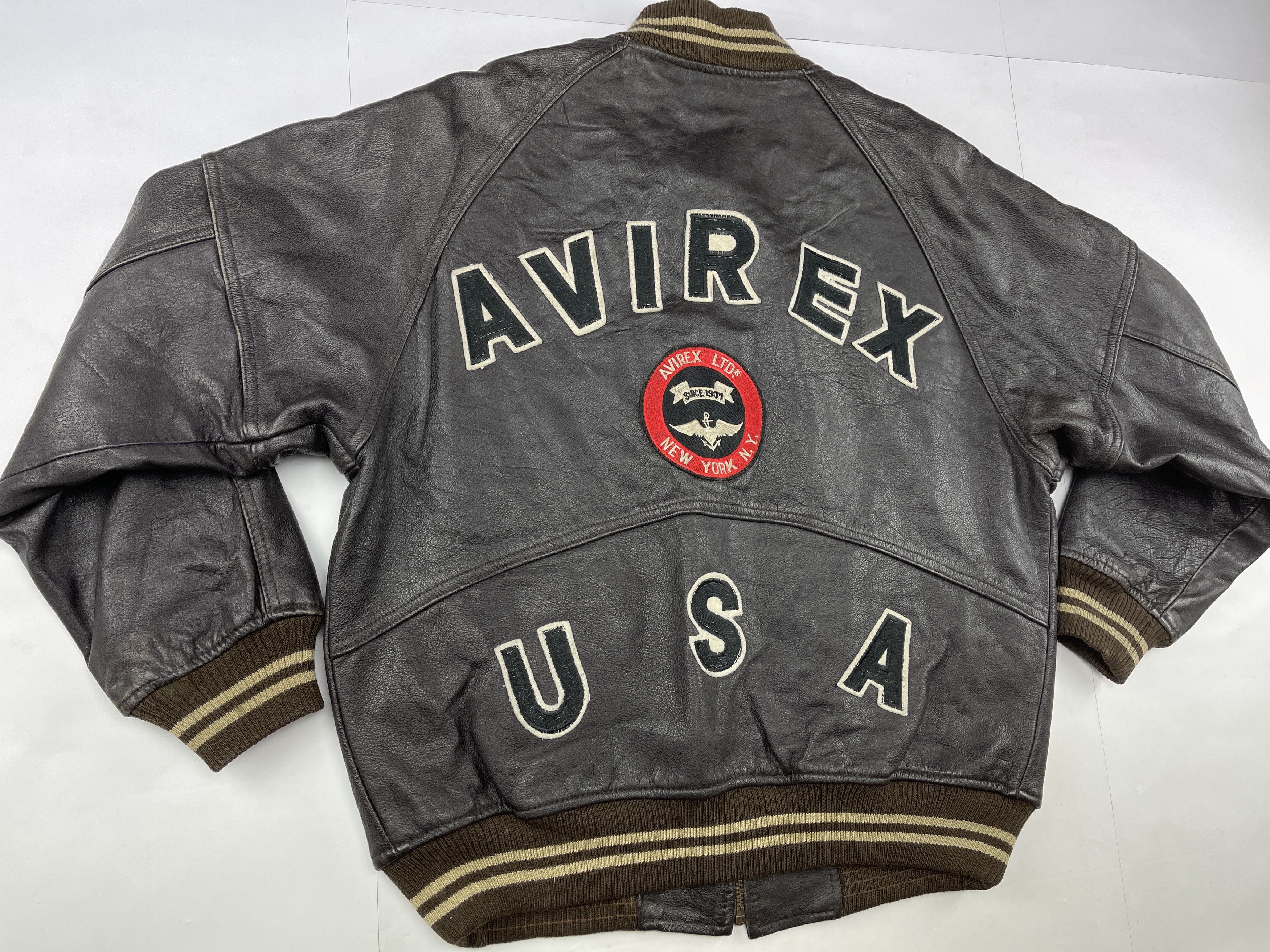 Avirex AVIREX leather jacket, vintage, 90s hip hop 1990s varsity XL Size US XL / EU 56 / 4 - 8 Thumbnail