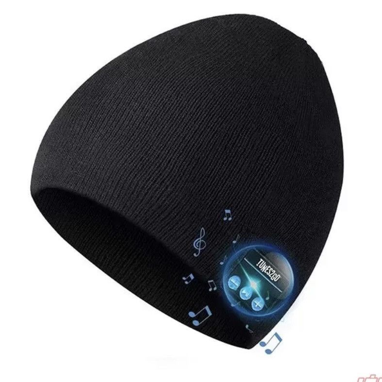 Japanese Brand Knit beanie with Bluetooth headphone and microphone Size ONE SIZE - 1 Thumbnail