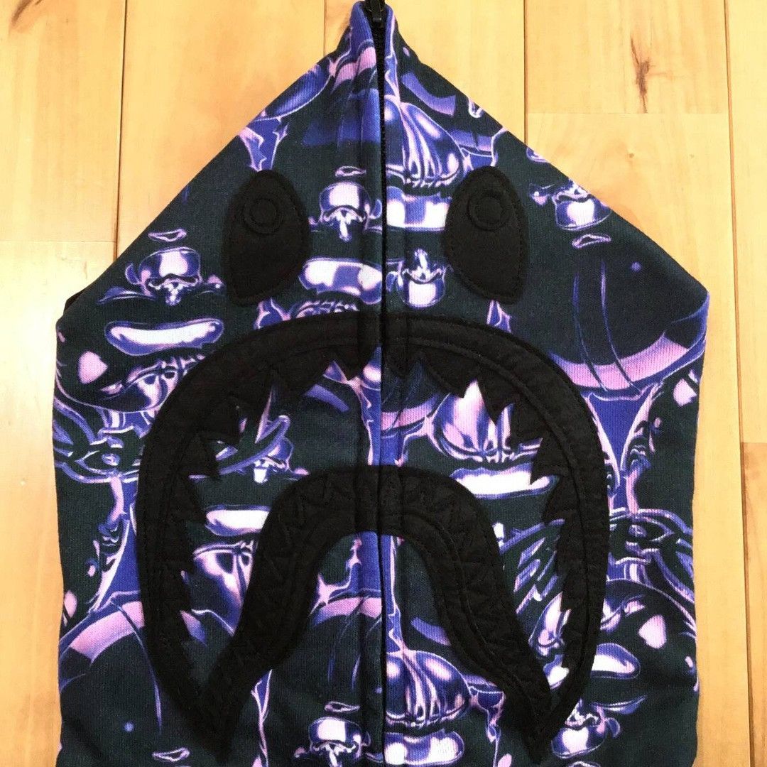 Bape BAPE APE HEAD GRAFFITI SHARK FULL ZIP HOODIE a bathing ape Size US M / EU 48-50 / 2 - 2 Thumbnail