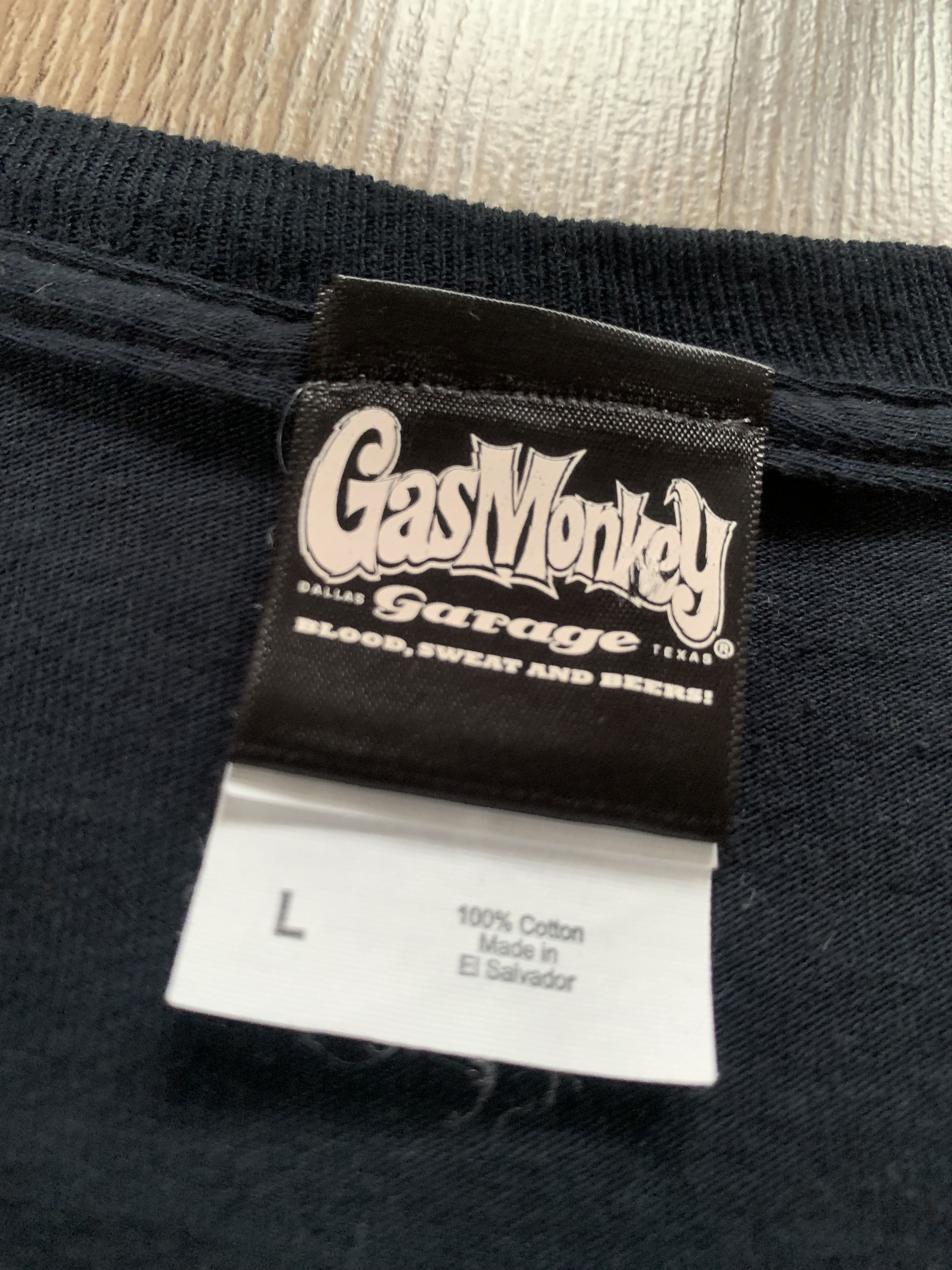 Fruit Of The Loom Vintage Gas Monkey Garage Black Printed T-Shirt Size US L / EU 52-54 / 3 - 7 Thumbnail