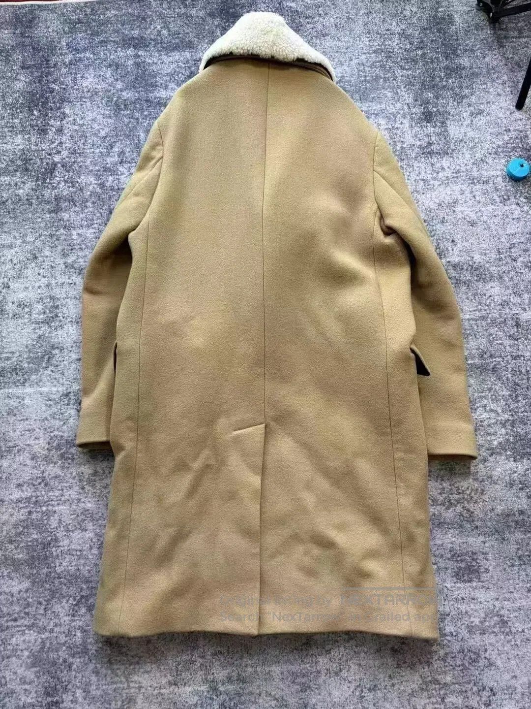 Loewe Loewe Beige Wool Cashmere Coat with Fur Collar. Size US L / EU 52-54 / 3 - 4 Thumbnail