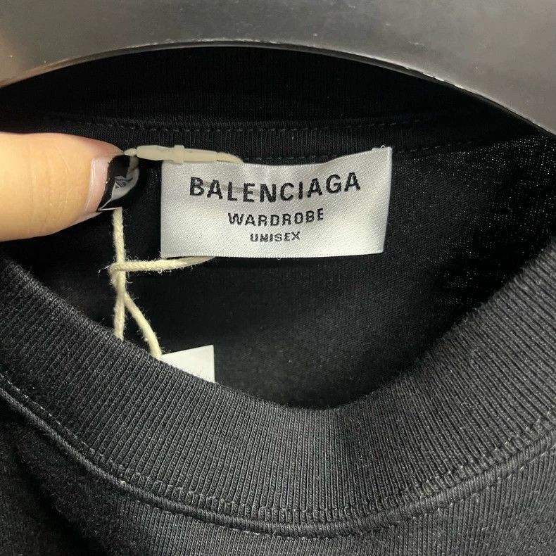 Balenciaga Balenciaga Black Logo Embroidered Short Sleeve Top-2506 Size US M / EU 48-50 / 2 - 2 Thumbnail