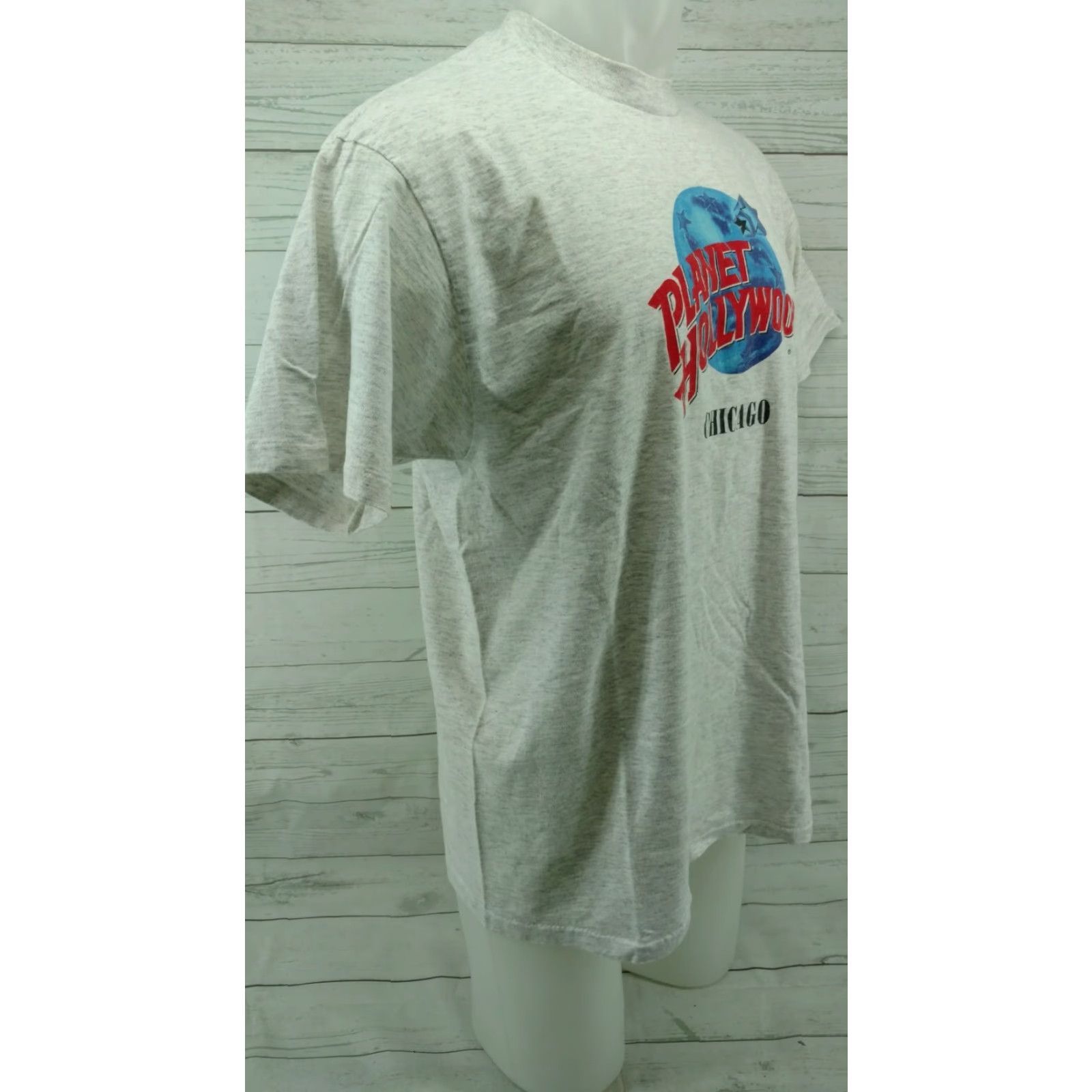 Planet Hollywood VTG Planet Hollywood Chicago Single Stitch T Shirt XL Made in the USA Mens Graphic Tee Light Gray 90s Vintage Chicago Theme Size US XL / EU 56 / 4 - 6 Thumbnail